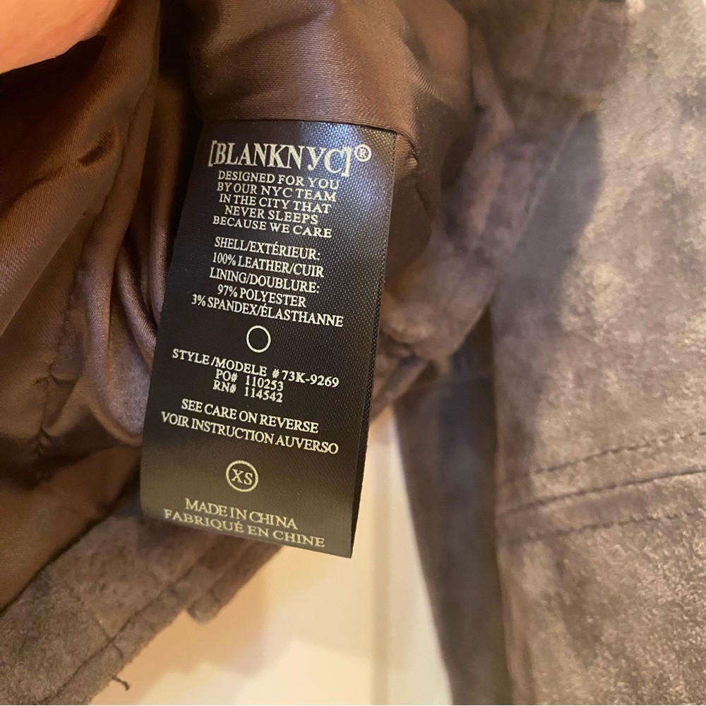 NWT [BLANKNYC] Cropped Suede Leather Motorcycle Jackets - Picture 13 of 16